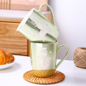 Cute Christmas Ceramic <b>Mug</b> 350ml Cartoon Design For Party Gift - Product Image 1