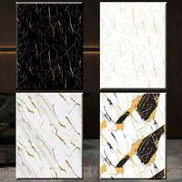Panneau mural en PVC imperméable à l'eau avec décoration en bois marbré, 1220x2440mm, 3mm, pour usage intérieur dans les villas et les hôtels
