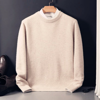 Pull à col rond pour homme, personnalisable, tricoté, sous-vêtement respirant en spandex/coton, nouveauté pour l'automne-hiver
