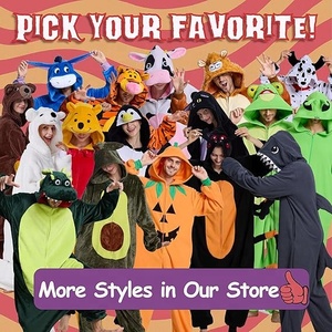 <span class=keywords><strong>Pyjama</strong></span> Grenouillère Kigurumi Animal Mignon en Polaire pour Adulte Vente en Gros Hiver Vêtement de Nuit à Capuche Assorti pour la Famille Cadeau de Noël Cosplay - Product Image 6