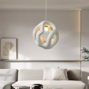 Lampe suspendue industrielle moderne nordique dorée pour <span class=keywords><strong>d</strong></span>écoration intérieure, style Wabi Sabi, en ciment, pour plafond haut, effet nuage - Product Image 1