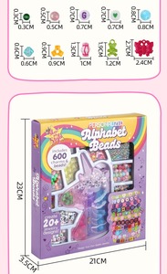2026 Jouets perlés pour enfants, Kit de perles en vrac DIY fait main, pour bracelets de filles, jouet éducatif, collier perlé à la main - Product Image 3