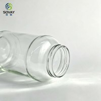 Stoples Kaca Bulat Tinggi 700ml, Pot Kaca Transparan Mulut Lebar untuk Pengawetan Makanan Dapur dalam Jumlah Besar