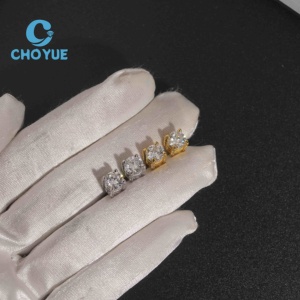 Pendientes de Moissanita Redondos de 4 Puntas, Plata 925, 6.5mm, con Cierre de Rosca, Pasan la Prueba del Diamante - Product Image 5