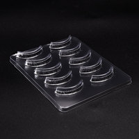 Plateaux à cils en cachemire personnalisés en usine boîte d'emballage blister transparente en gros emballage de faux cils
