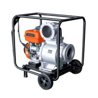 Pompa Air Bensin 18HP 6 Inci 150mm 158m3/jam Pompa Sentrifugal Self Priming Volume Tinggi dengan Roda untuk Bantuan Bencana Euro V