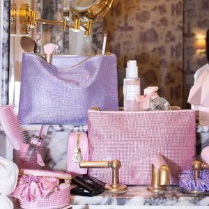 Bolsa de cosméticos personalizada con diamantes de imitación, bolsos de noche de cuero con diamantes, 2025, bolso de mano elegante para mujer, chica, fiesta de viaje - Product Image 6