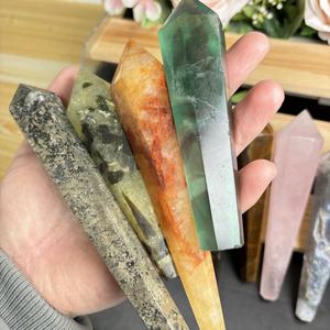 Cristal naturel Quartz prix de gros pierre de haute qualité cristal poli baguette électrique pour la guérison - Product Image 3