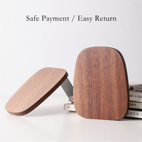 Support ovale décoratif de bureau de luxe moderne avec logo gravé personnalisé serre-livres en bois de hêtre et noyer