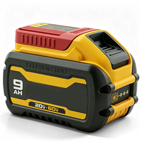 Batterie Li-ion LiFePO4 Flex Volt 21700 9Ah 20V/60V DCB609 avec indicateur LED pour outils électriques, charge rapide