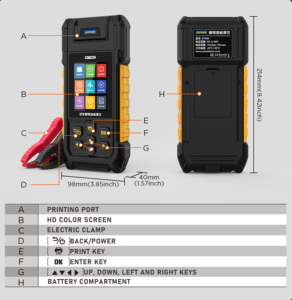 AUTOOL BT960 Blei-Säure-Kapazitäts- und Lithium-Batterietester mit automatischer Lade- und Entladefunktion sowie Widerstandsmessung - Product Image 2