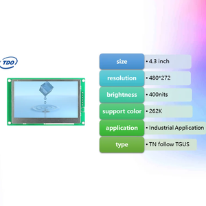 Módulo de Pantalla LCD TFT TN de 4.3 Pulgadas, 480*272, Interfaz Serial UART, con RS485/RS232/TTL, Compatible con el Protocolo <span class=keywords><strong>TGUS</strong></span> - Product Image 1