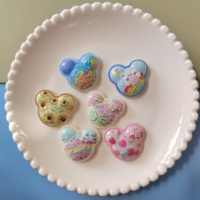 Aksesoris Hiasan Resin Bentuk Kepala Tikus Kartun Kawaii, Cabochon Flatback, Perlengkapan Seni, Hiasan DIY, Kerajinan, Rumah Boneka, Mainan
