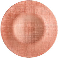 Vente directe usine en gros Assiettes de présentation en verre rouge corail pour mariage, événements et réceptions, vaisselle de table tendance