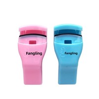 Recourbe-cils manuel portable, design tournesol grand angle, fixation rapide, en rose et bleu élégants