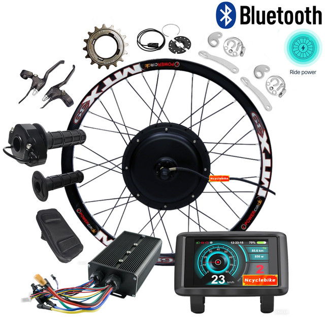 48V 52V 60V 72V  2000WElectric Bike Conversion Kit with 45A FOC Sine Wave TUNE Controller with Bluetooth Programmable Function