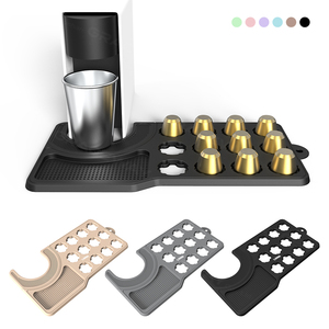 Alfombrilla para Cafetera de Cápsulas con Soporte, Organizador de Estación de Café que Ahorra Espacio, Bandeja de Almacenamiento de Cápsulas de Acceso Rápido con 12 Ranuras - Product Image 4