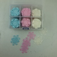 Feuilles de papier gaufré comestible en forme de flocons de neige, papillons et fleurs pour la décoration de gâteaux