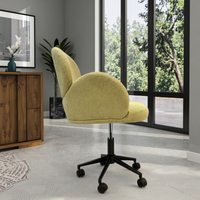 Chaise de bureau ergonomique moderne élégante, confortable, design en tissu avec interprétation élégante et fonctionnalité de glissement