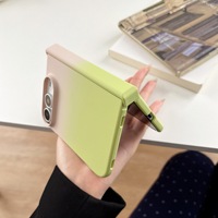 Coque de luxe pour iPhone Duo, couleur dégradée estivale, antichoc, en PC rigide, avec protection de charnière givrée