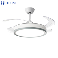 Ventilateur de plafond LED moderne à télécommande de 42 pouces avec lumière à intensité variable, IRC élevé 90, lustre décoratif pour la maison et le bureau