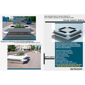 Banc solaire intelligent de qualité commerciale avec écran publicitaire, ports de charge, capteurs météo et longue durée de vie - Product Image 5