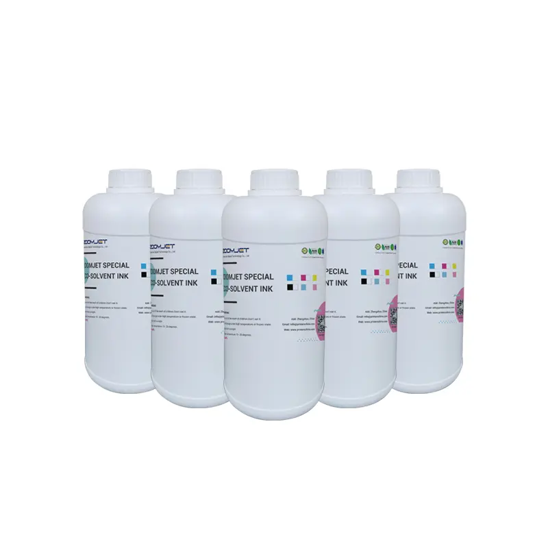 Zoomjet high quality Eco Solvent /Sublimation/DTF/UV inks cmyk 4 colors 1000ml bottled for xp600/I3200 ink