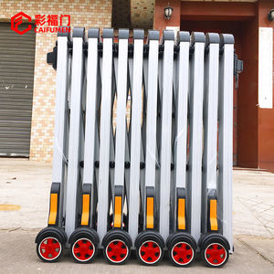 Оптовая продажа, алюминиевые раздвижные ворота, складные дорожные барьеры, временные дорожные барьеры, ручной выдвижной, подходит для уличных торговых центров - Product Image 5