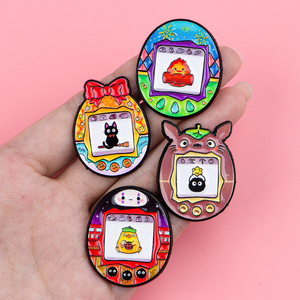 Nouveauté : Broche/badge anime créative en alliage de zinc, imprimée en relief, avec <span class=keywords><strong>personnage</strong></span> de dessin animé de film <span class=keywords><strong>Miyazaki</strong></span>, galvanisée - Product Image 2