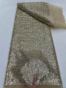 Tissu en dentelle bleu clair à sequins épais, maille scintillante pour <span class=keywords><strong>robe</strong></span> de mariée, demoiselle d'honneur, livraison rapide en gros - Product Image 2