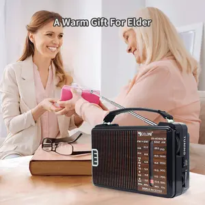 Dünya alıcısı şarj edilebilir Golon 608ACW geleneksel ayar radyo kırsal açık taşınabilir yüksek hassasiyetli FM AM SW TV radyolar