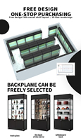 Vitrine en verre pour magasin et comptoir avec éclairage LED - Solution d'affichage pour les commerces de détail