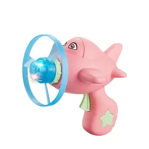 Press and Go Kids Fly Toy Spinning Top Gun