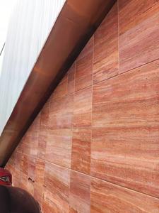 Panneaux en <span class=keywords><strong>nid</strong></span> <span class=keywords><strong>d</strong></span>'<span class=keywords><strong>abeille</strong></span> en pierre, travertin rouge, panneau en pierre mince, <span class=keywords><strong>dalle</strong></span> de pierre naturelle pour revêtement mural extérieur, façades - Product Image 2