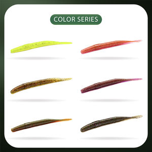 Paquete de bolsa de plástico personalizada 99mm3g Señuelos de Pesca Lugworm Gusanos marinos Mayorista profundo 10 unids/bolsa Squirmy Silicone <span class=keywords><strong>Worm</strong></span> Soft Bait - Product Image 5