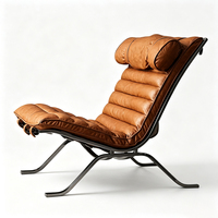 Chaises de salon en cuir microfibre souple avec coussin, chaise de salle à manger moderne en bois massif personnalisée pour la maison