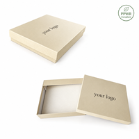 Boîte cadeau écologique en deux parties avec couvercle rigide et base, en carton recyclable, emballage EU PPWR pour les marques de cadeaux haut de gamme