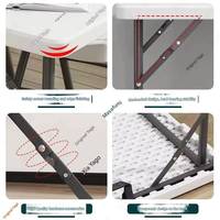 Table pliante moderne, durable, légère et portable en HDPE, design imperméable, empilable, facile à transporter, mobilier d'extérieur pour la salle à manger