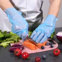 Gants Tpe bon marché pour la cuisine, sans colorant pour cheveux, lavage de la vaisselle bleu, nettoyage de la maison