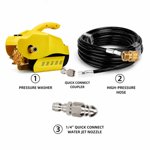 Buse de déboucheur de canalisations 5000 PSI avec <span class=keywords><strong>raccord</strong></span> rapide pour filetage interne NPT, ensemble de buses de vidange, connecteur en laiton - Product Image 6