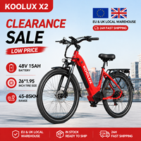 [Offre Spéciale] Stock Disponible en Entrepôt UE/Royaume-Uni Vélo Électrique Urbain Koolux X2 250W 26'' en Alliage d'Aluminium 48V Ebike en Liquidation