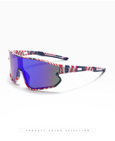 2025 unisexe à la mode cyclisme lunettes de soleil bleu argent lentilles sport lunettes course pêche équitation hommes femmes enfants rouge lentille couleur