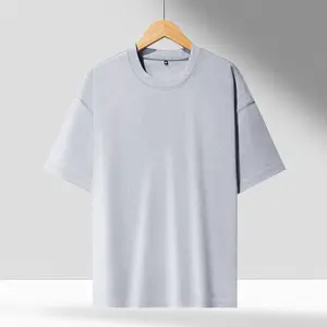 High Quality 290 Gsm Drop Shoulder Heavyweight T-Shirt Luxury Blank Heavy Cotton Custom Streetwear Oversized T Shirt For Man