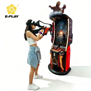 Máquina de juego de disparos de realidad virtual Eplay Frenzy <span class=keywords><strong>Solo</strong></span>, plataforma de movimiento individual 2026, 3 juegos inmersivos, Zombie Metal Adventure Park - Product Image 1