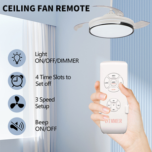 热卖110V/ 120V/220V通用无线遥控开关吊扇灯定时速度耐用塑料制成 - Product Image 5