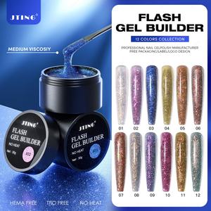 JTING Nuevo Producto Flash Gel Constructor, Gel Constructor de Uñas de 12 Colores, Esmalte de Uñas Flash Gel, Gel UV Constructor con Diseño Personalizado OEM - Product Image 4