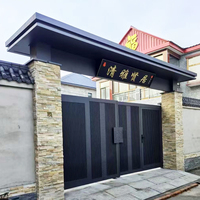 Portes modernes en aluminium de conception européenne Ouverture automatique Allée en aluminium forgé Sécurité pour appartements et hôtels