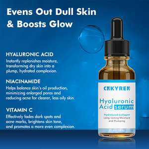 चेहरे का सीरम एंटी-एज हाइलूरोनिक एसिड पोर सिकुड़ते चेहरे सीरम झुर्रियों को कम करने से त्वचा डार्क स्पॉट रिमूवर सीरम उपचार - Product Image 2
