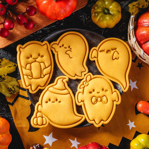 Halloween ma Biscuit Pastry fondant khuôn 3D nhựa Halloween <span class=keywords><strong>Cookie</strong></span> máy cắt và tem cho nướng bánh - Product Image 1