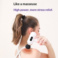 Mini Pistola de Masaje Digital LCD Portátil, Pequeño Masajeador Eléctrico Relajante Muscular para Uso Doméstico, Masajeador de Tejido Profundo y Fascia